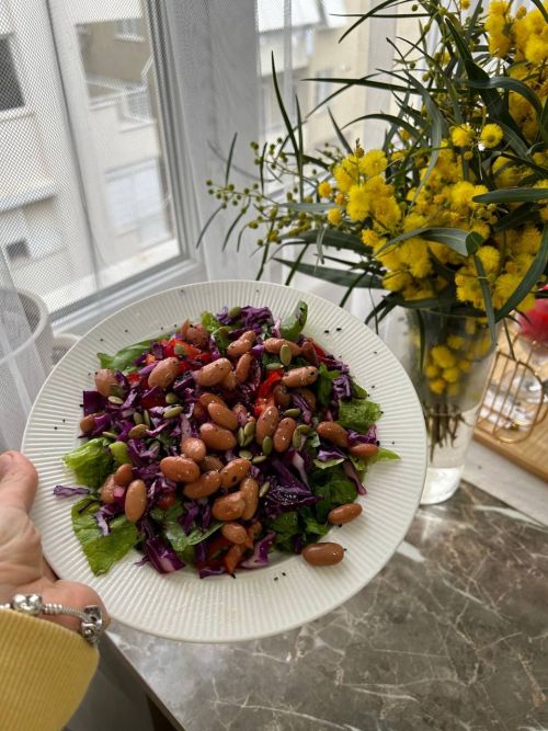 Фасоль белән тәмле салат рецепты