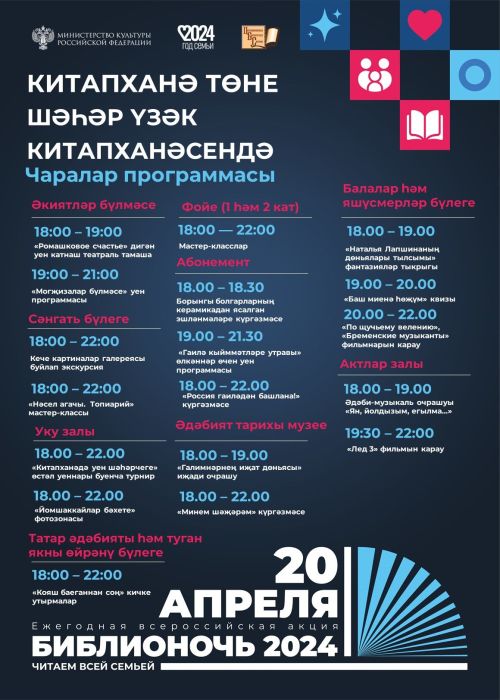 Чаллы шәһәре Үзәк китапханәсе «Китапханә төне» акциясенә чакыра